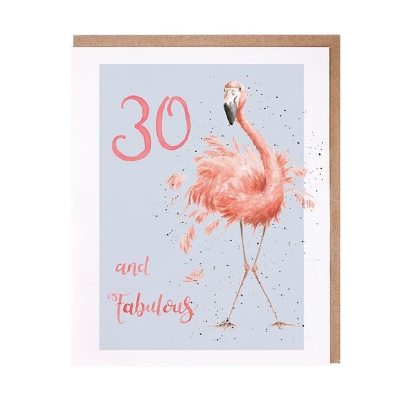 Wrendale Other - Flamingo Greeting Card - 30 and Fabulous